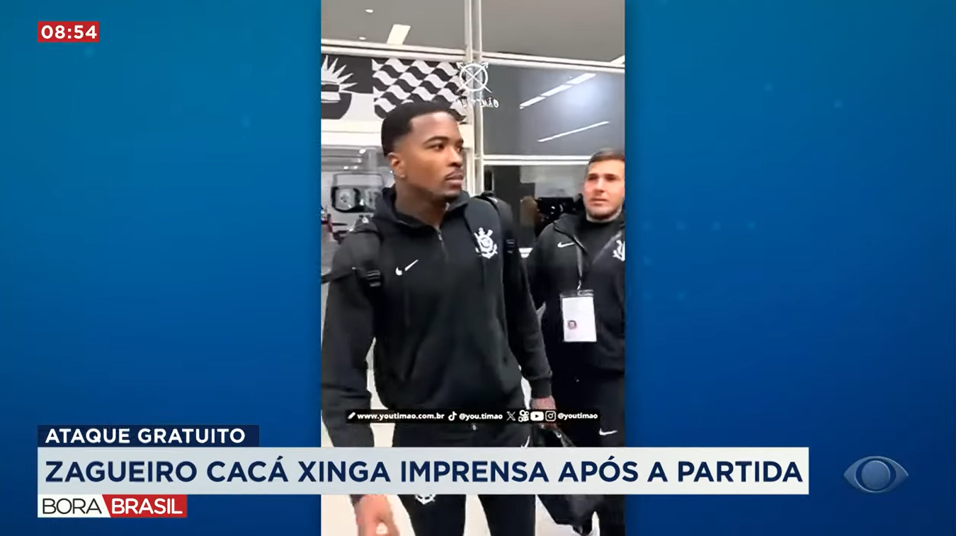 Lívia Nepomuceno deu sabão em zagueiro do Corinthians após xingamento, ao vivo na Band (Créditos: Reprodução)