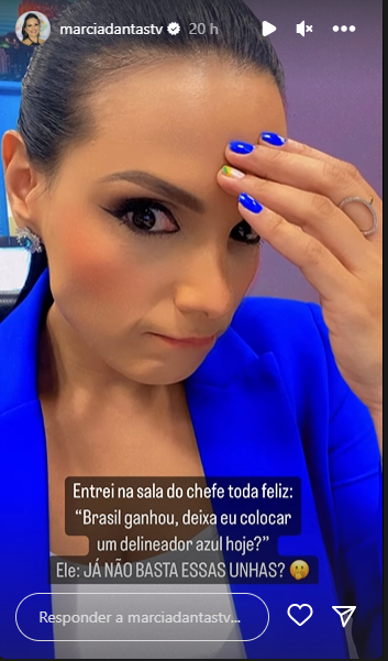 Márcia Dantas levou bronca do chefe no SBT (Créditos: Reprodução)