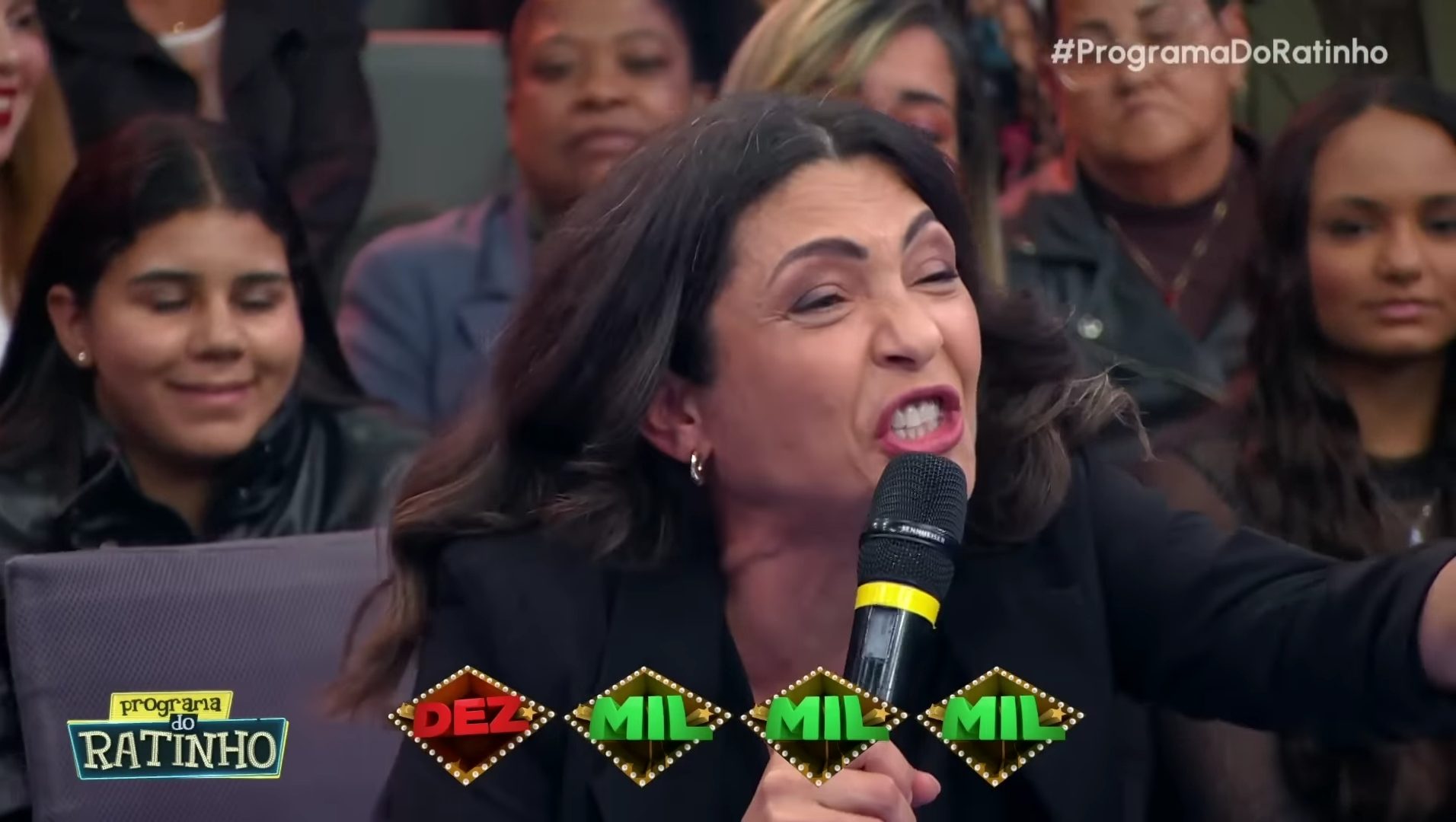 Marlei Cevada é a substituta de Cariúcha no Dez ou Mil exibido dentro do Programa do Ratinho no SBT (Créditos: Reprodução)