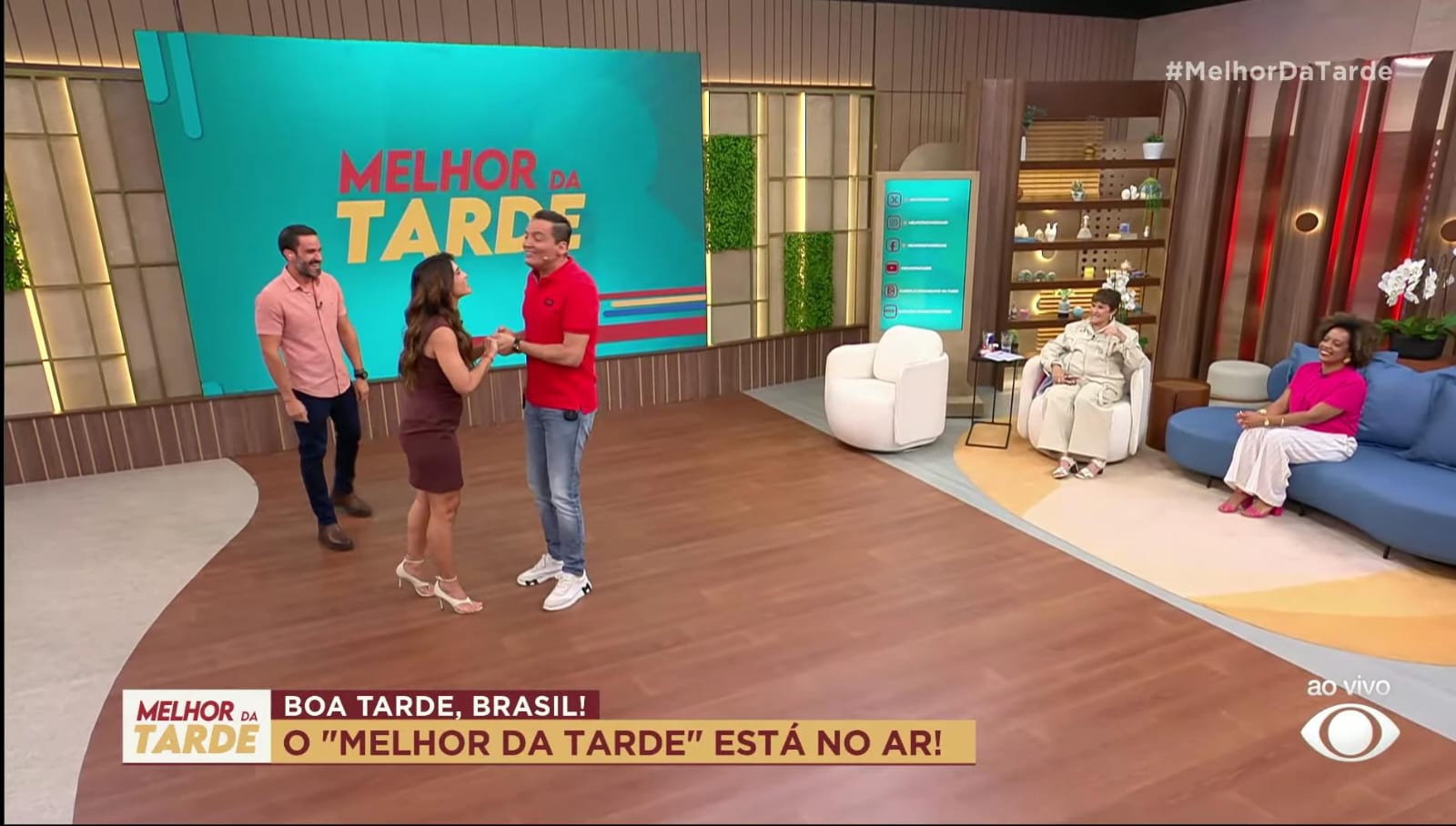 Leo Dias chamou Pâmela Lucciola de "chata" ao vivo no Melhor da Tarde (Créditos: Reprodução/Band)