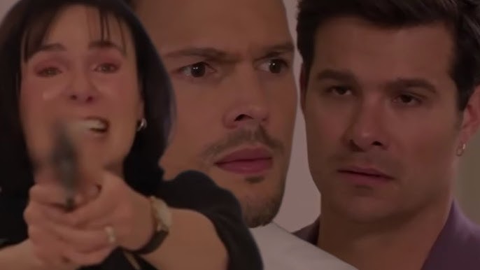 Rocio acredita que Arthur é seu filho, mas na verdade é o Nicolas na novela As Filhas da Senhora Garcia pelo SBT (Créditos: Reprodução/Youtube)