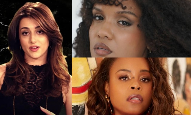 Dona de Mim teve quatros atrizes disputando o papel da personagem principal (Créditos: Reprodução/Youtube/Twitter/Instagram)