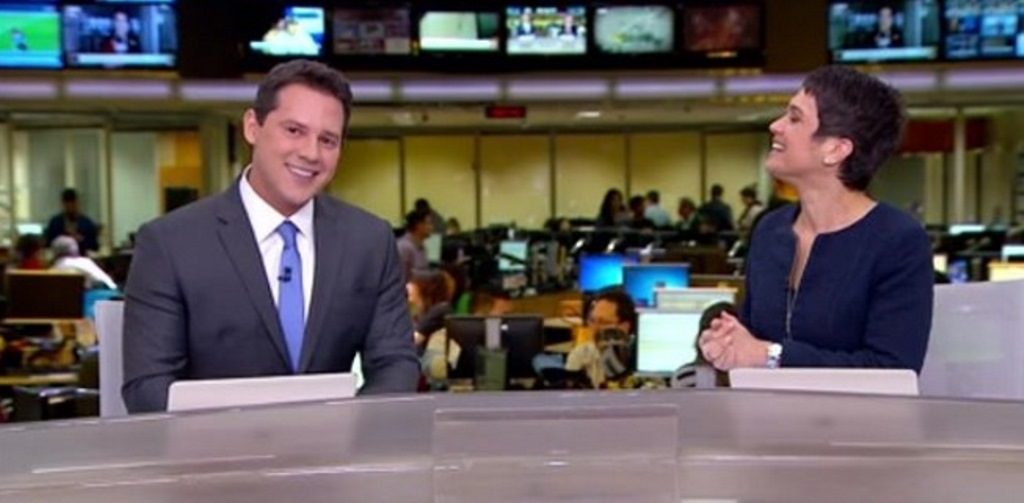 Dony De Nuccio comandava o Jornal Hoje ao lado de Sandra Annenberg na Globo. (Foto: Reprodução)