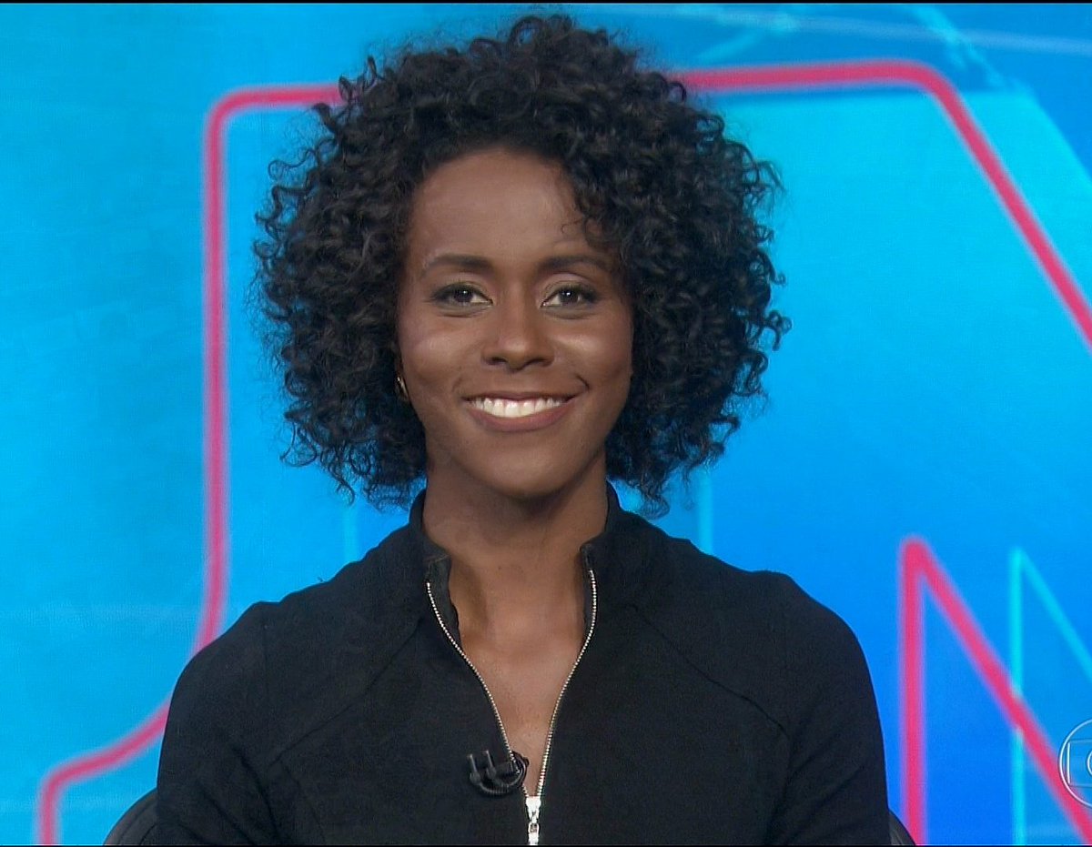 Maju Coutinho foi a primeira jornalista negra apresentando o Jornal Nacional (Reprodução)