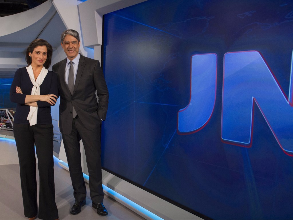 William Bonner e Renata Vasconcellos, apresentadores oficiais do Jornal Nacional, da Globo. (Foto: Estevam Avellar/Globo)