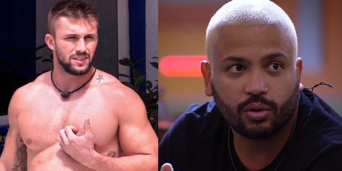 Arthur relembra brincadeira de Tiago Leifert e Projota acaba entregado segredo do BBB (Foto: Montagem)
