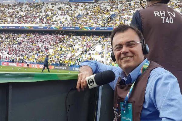 O repórter Tino Marcos é torcedor do Flamengo. Foto reprodução / Instagram Tino Marcos