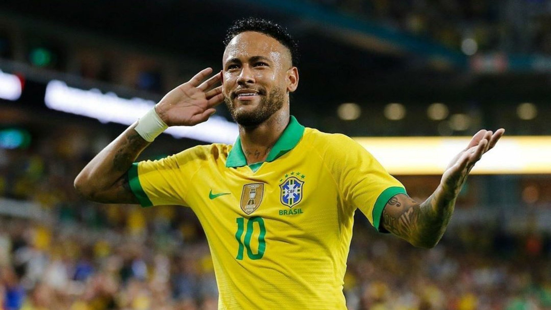 Neymar em ação pela Seleção Brasileira. Foto Reprodução