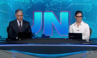 William Bonner e Renata Vasconcellos apresentam o Jornal Nacional. (Foto: Reprodução/Instagram)