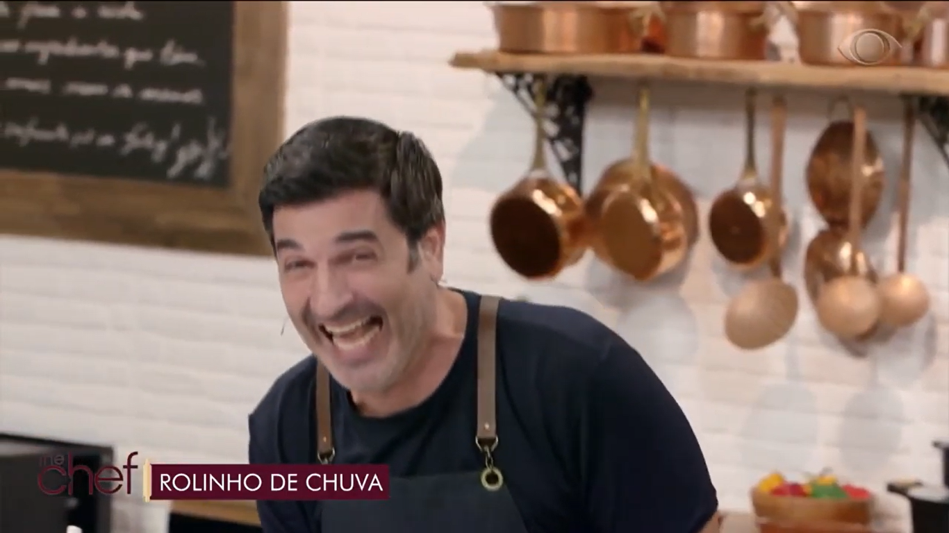 Em suma, o medo de surpreender José Luiz Datena levou Edu Guedes a ter crise de riso durante o The Chef na Band (Créditos: Reprodução)