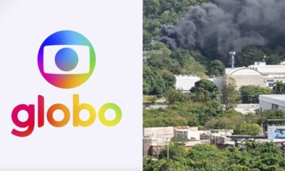 Princípio de incêndio atinge os estúdios Globo no Projac (Foto: Reprodução)
