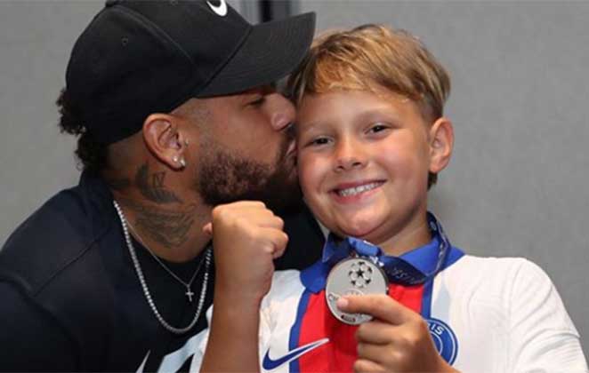 Davi Lucca e Neymar (Foto: Reprodução)