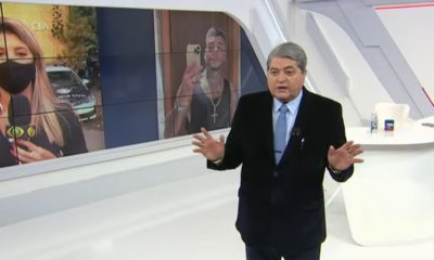 Datena esculachou uma repórter ao vivo no 'Brasil Urgente' (Foto: Reprodução)