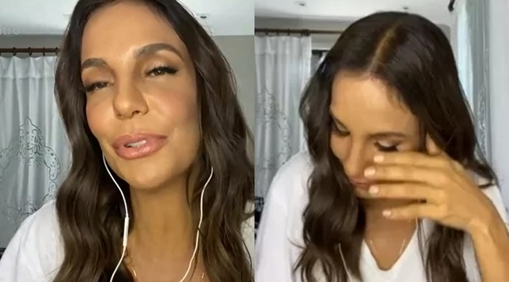 Ivete Sangalo se emocionou durante sua participação no 'Encontro' (Foto: Reprodução)