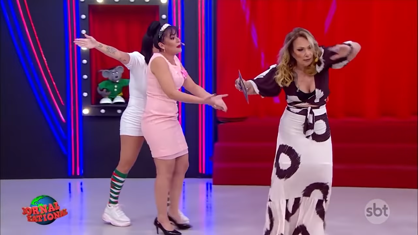 De fato, Milene Pavorô e Valentina entenderam errado o que Lucimara Parisi disse para Ratinho no SBT (Créditos: Reprodução)