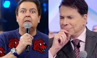 Faustão e Silvio Santos (Foto: Reprodução)