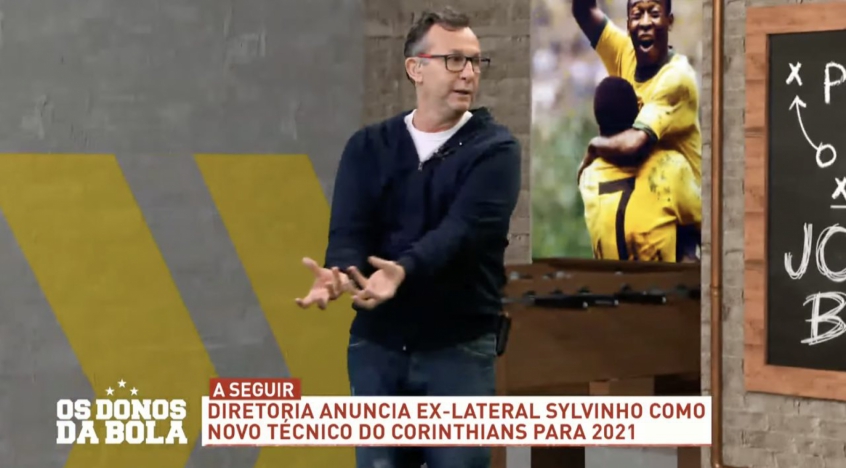 Neto não aprovou a contração do treinador Sylvinho.