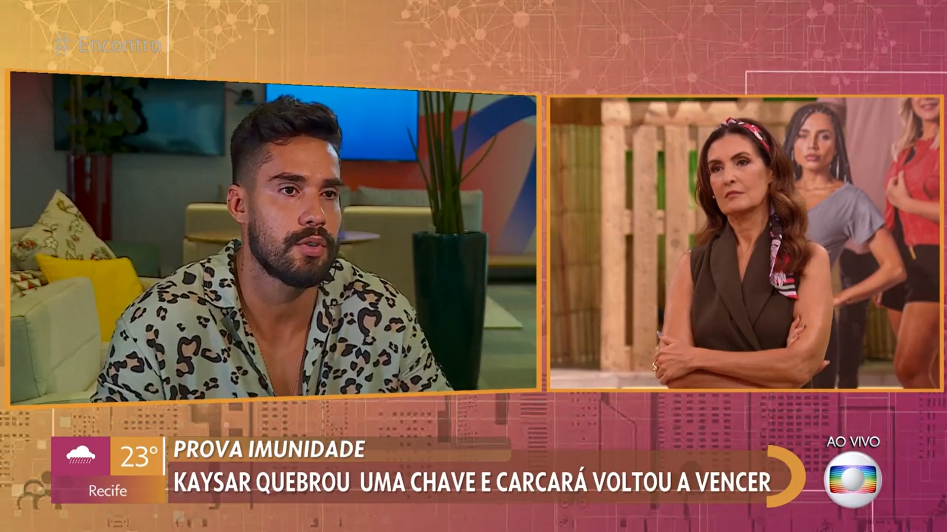 Acrebiano foi entrevistado por Fátima Bernardes no 'Encontro' (Foto: Reprodução)