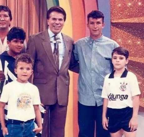 Neto ao lado de Silvio Santos. Foto reprodução Internet