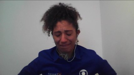 Cristiane na Globo. Foto reprodução