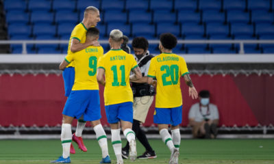 Com Richarlyson de artilheiro, a Seleção Brasileira passou em primeiro e gerou muita audiência para Globo. Foto: Lucas Figueiredo/CBF