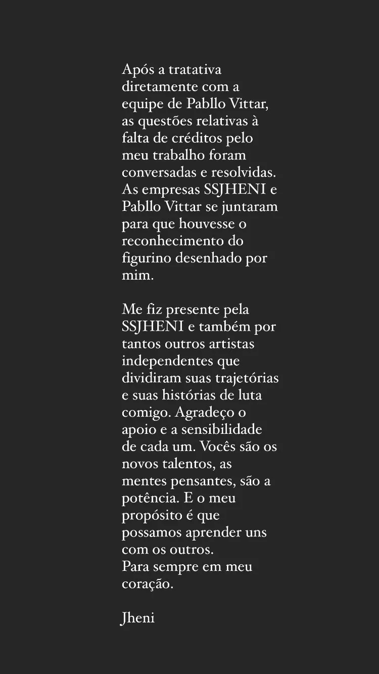 Jheni falou sobre o pedido de desculpas de Pabllo Vittar (Foto: Reprodução)