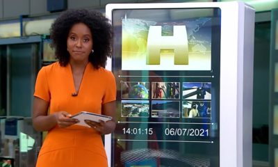 Maju Coutinho no comando do 'Jornal Hoje' que segue líder na Audiência da TV(Foto: Reprodução)