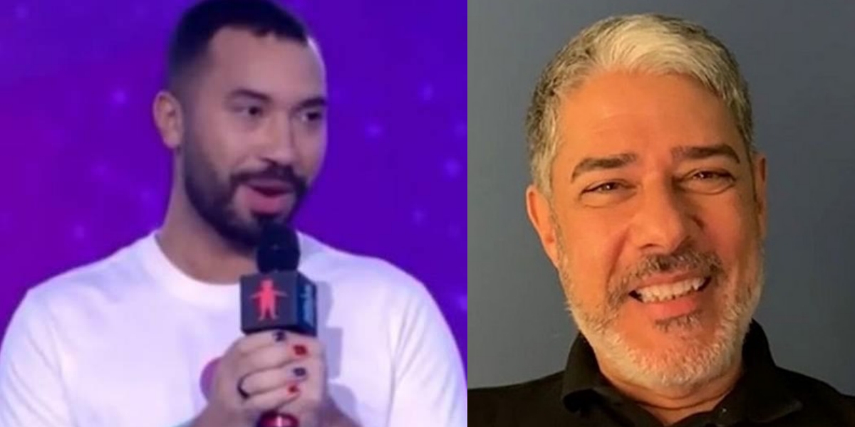 Gil do Vigor interrompe discurso e manda recado para William Bonner (Foto: Montagem)