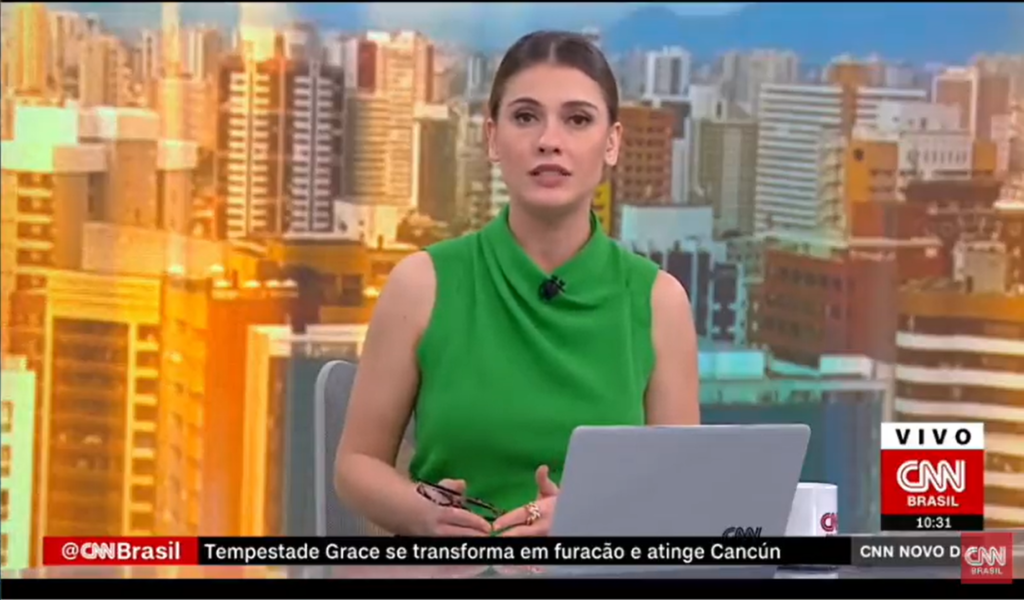 Elisa Veeck na CNN Brasil (Reprodução/Internet)