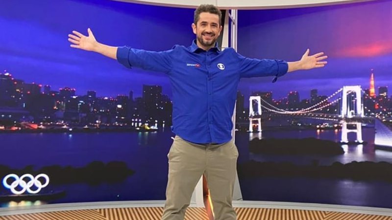 Felipe Andreoli chamou a atleta do Brasil, todavia ele se confundiu com a Atriz Ingrid Guimarães. Foto reprodução