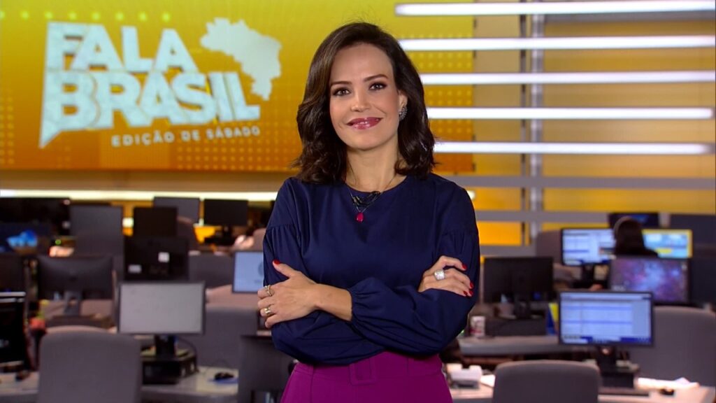 Fabiana Oliveira no Fala Brasil (Foto: Reprodução)