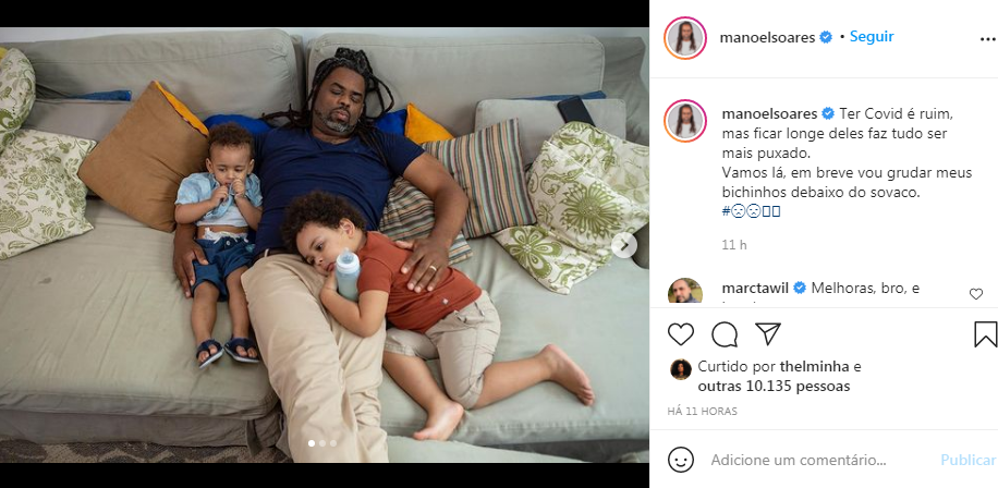 Além disso tudo, o apresentador Manoel Soares do É de Casa compartilhou com os fãs a saudade dos filhos (Reprodução: Instagram) Além disso tudo, o apresentador Manoel Soares do É de Casa compartilhou com os fãs a saudade dos filhos (Reprodução: Istagram)