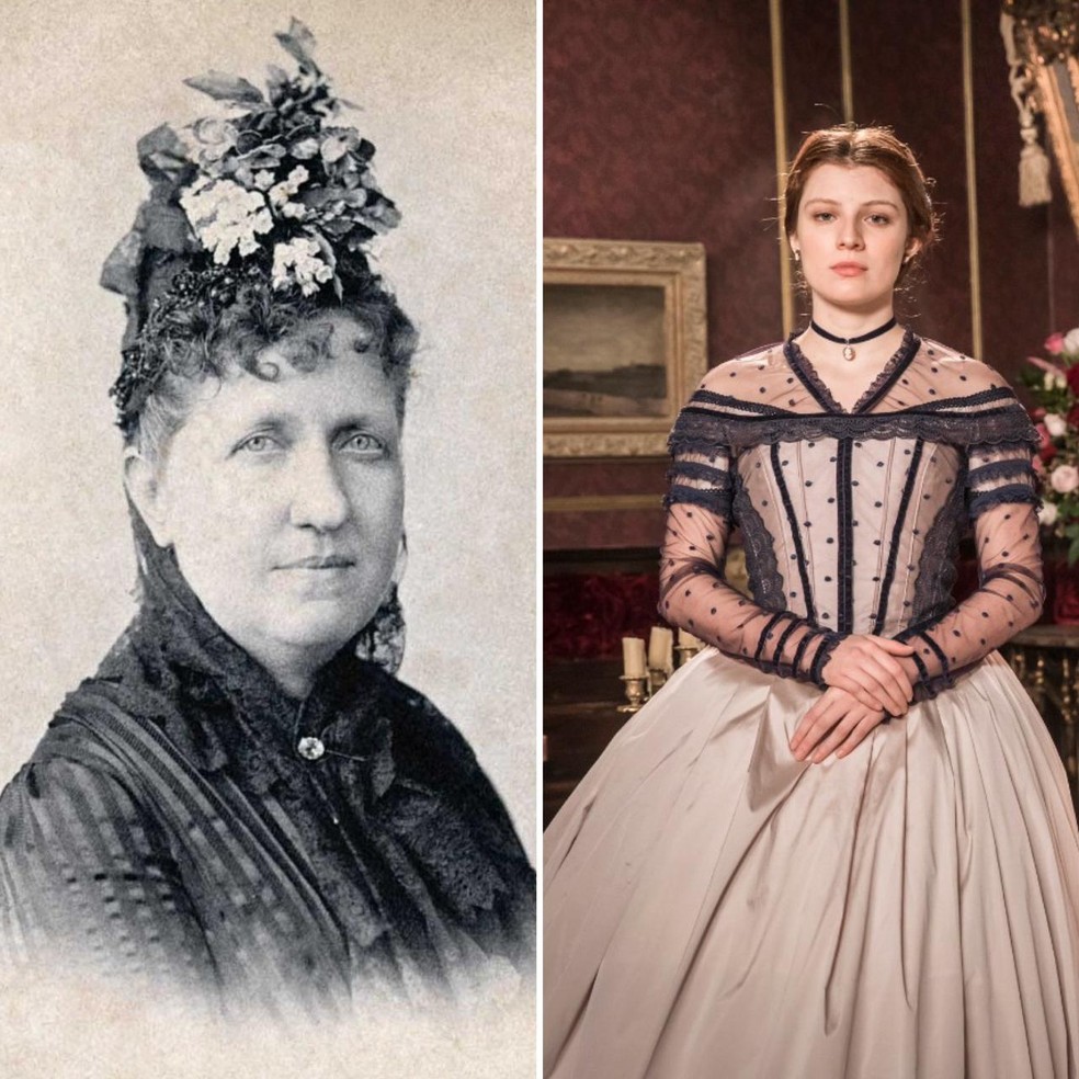 A Princesa Isabel real e na ficção, que será vivida por Giulia Gayoso na segunda fase de 'Nos Tempos do Imperador' — Foto: Arquivo/Globo/Paulo Belote