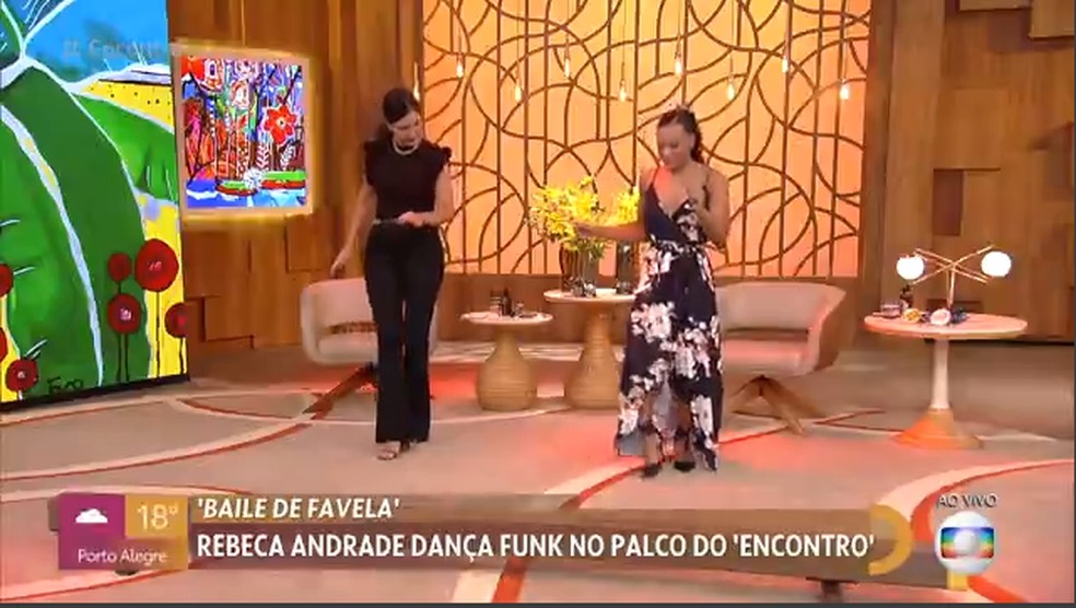 Em resumo, a Ginasta Rebeca Andrade, fez Fátima Bernardes dançar 'Baile de Favela'