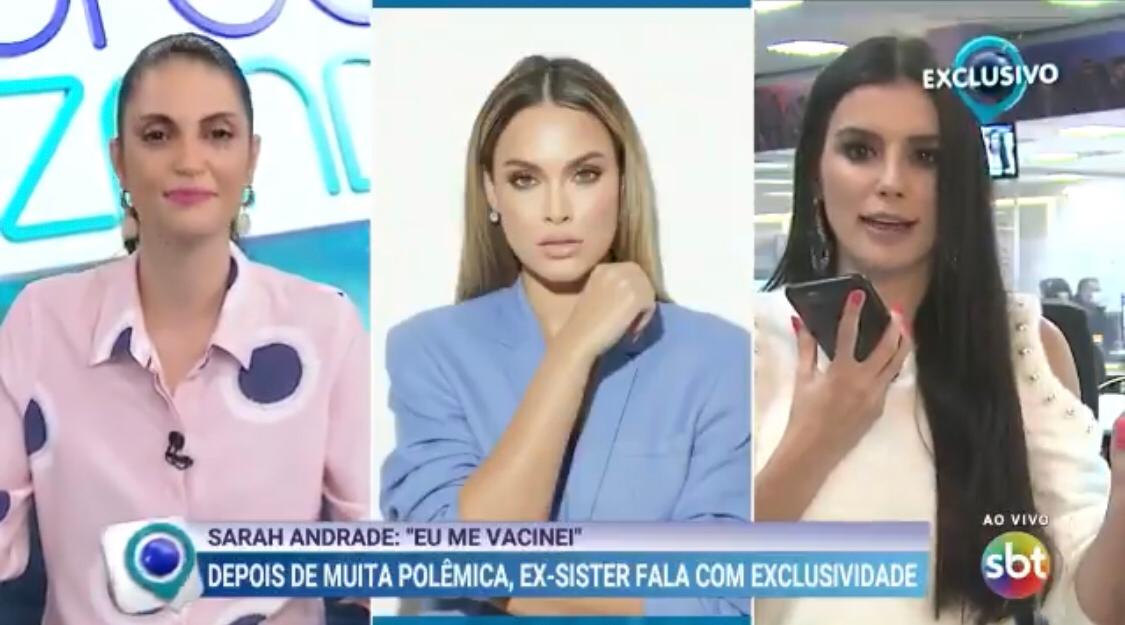 Ex-BBB Sarah é colocada contra a parede ao vivo no Fofocalizando: "Não tô querendo falar"