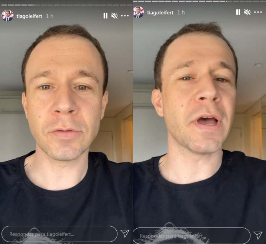 Tiago Leifert detonou os boatos a respeito de sua saída (Reprodução: Instagram) Tiago Leifert detonou os boatos a respeito de sua saída (Reprodução: Instagram)