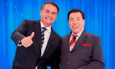 Silvio Santos, dono do SBT, ao lado do presidente Jair Messias Bolsonaro (Foto: Reprodução)