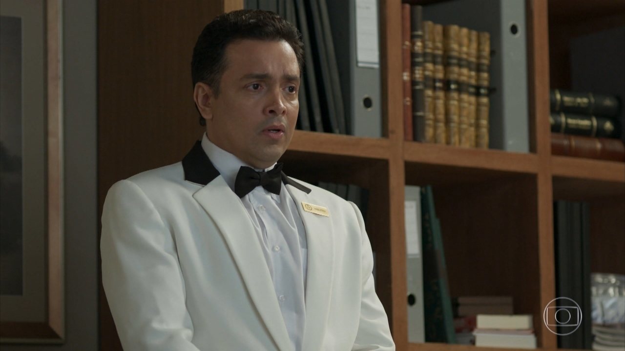 Nelito (Rodrigo Fagundes) em cena na novela das sete horas da Globo (Créditos: Reprodução)