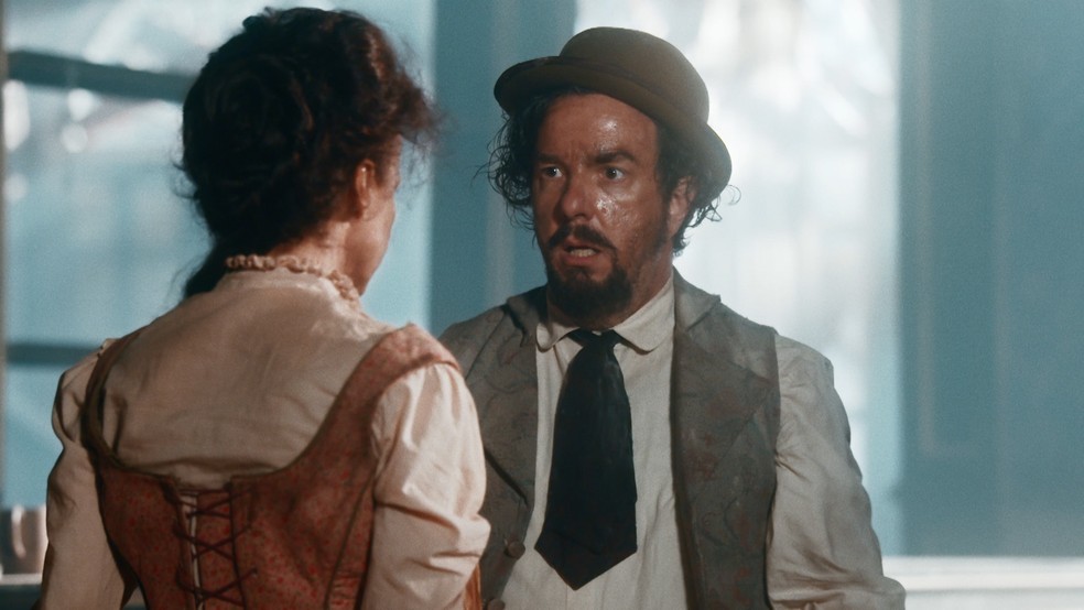 Então, Quinzinho (Augusto Madeira) em cena na novela das seis da TV Globo (Créditos: Reprodução)