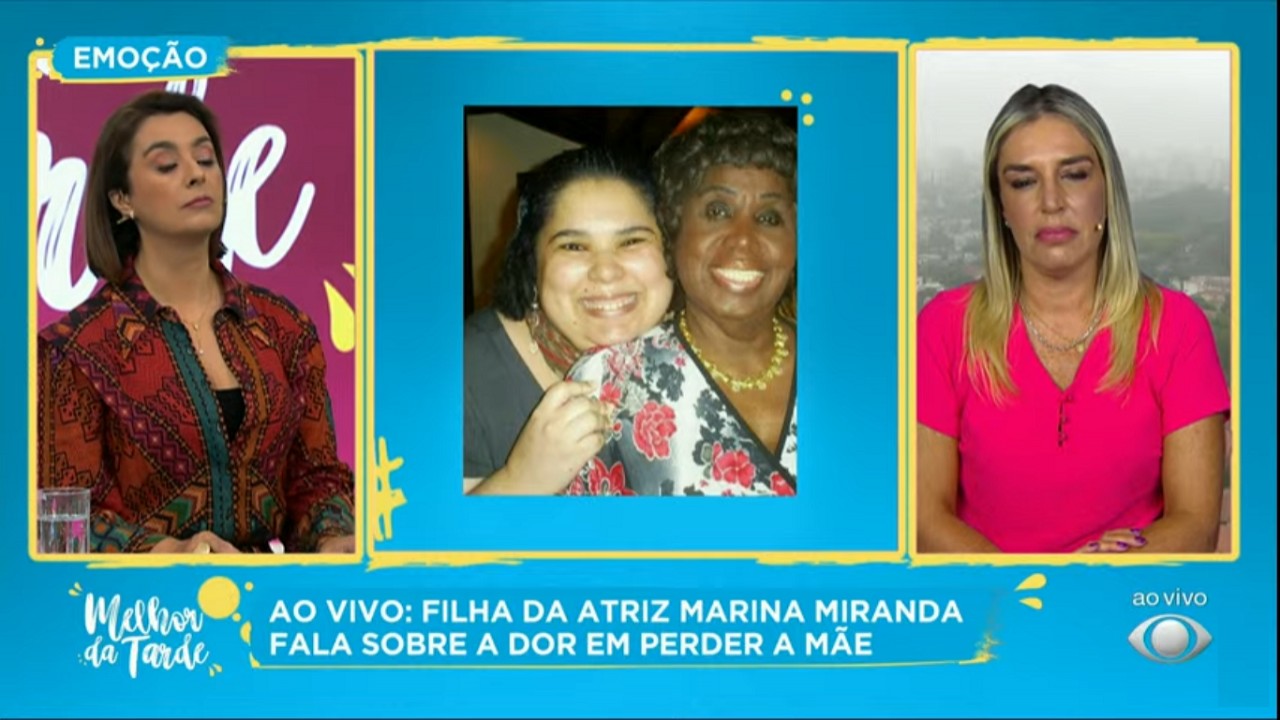 Filha de Marina Miranda desaba ao vivo no Melhor da Tarde de Catia Fonseca: "Injusto"