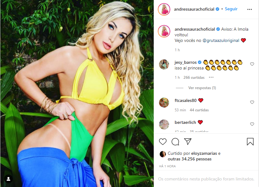 Publicação de Urach no Instagram.