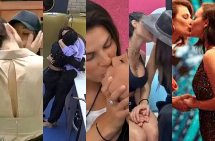 Reveja os beijos entre Day e Aline (Reprodução: PlayPlus)