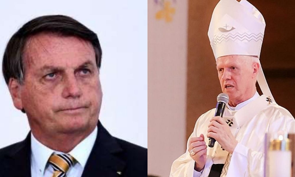 Ao vivo na TV Aparecida, padre faz discurso que vai contra o que diz Jair Bolsonaro (Foto: Reprodução)