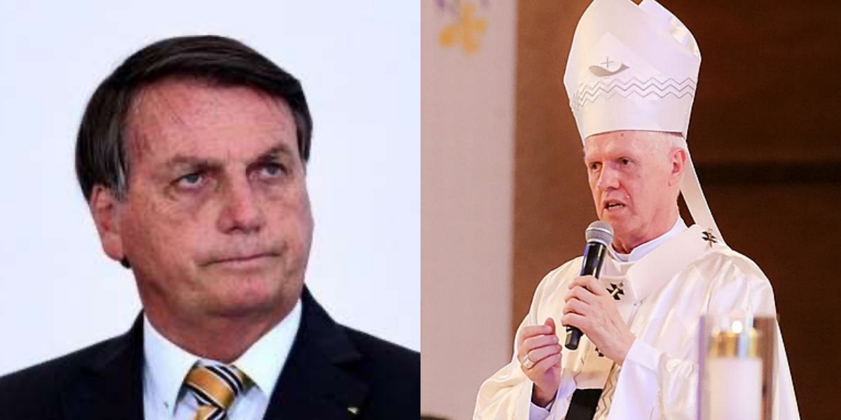 Ao vivo na TV Aparecida, padre faz discurso que vai contra o que diz Jair Bolsonaro (Foto: Reprodução)