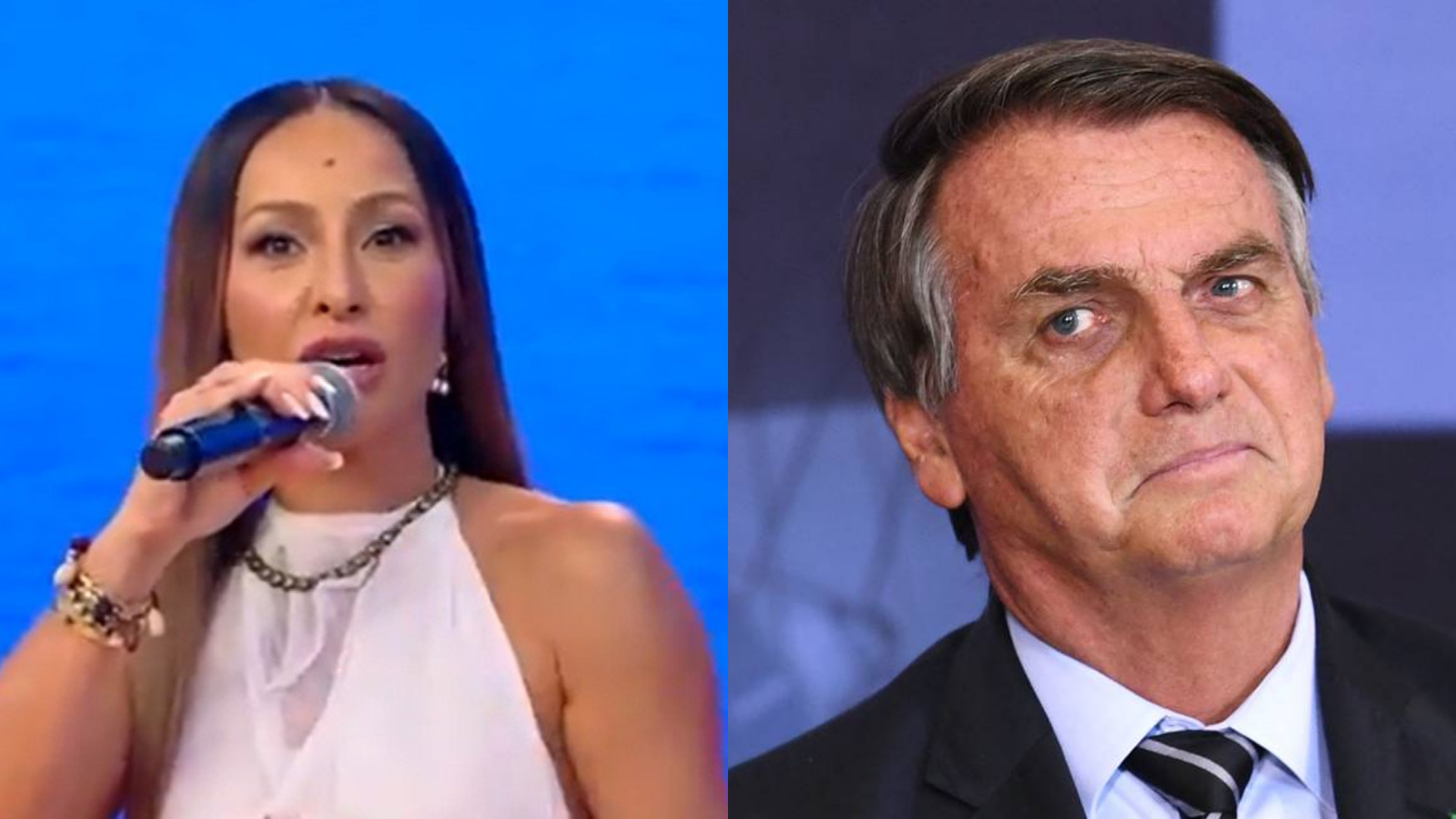 Sabrina Sato e Bolsonaro. (Foto: Divulgação)