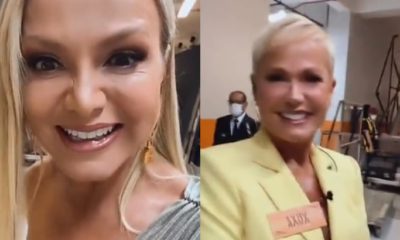 Eliana e Xuxa se encontraram para uma gravação no SBT (Foto: Reprodução)