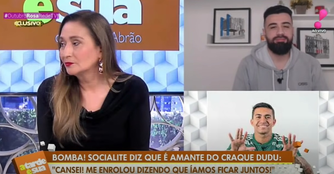 Sonia Abrão deu palco para a suposta ex-amante do jogador Dudu (Foto: Reprodução)