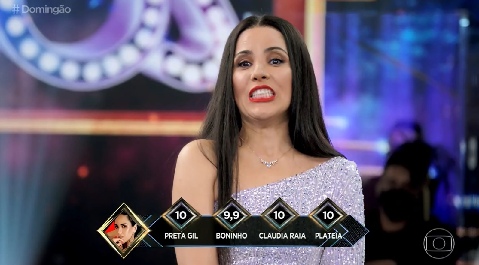 Wanessa Camargo recebeu um dez da plateia do 'Domingão com Huck' (Foto: Reprodução)