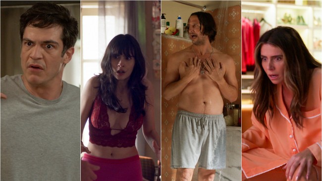 Protagonistas de corpos trocados em Quanto Mais Vida Melhor (Créditos: Reprodução)