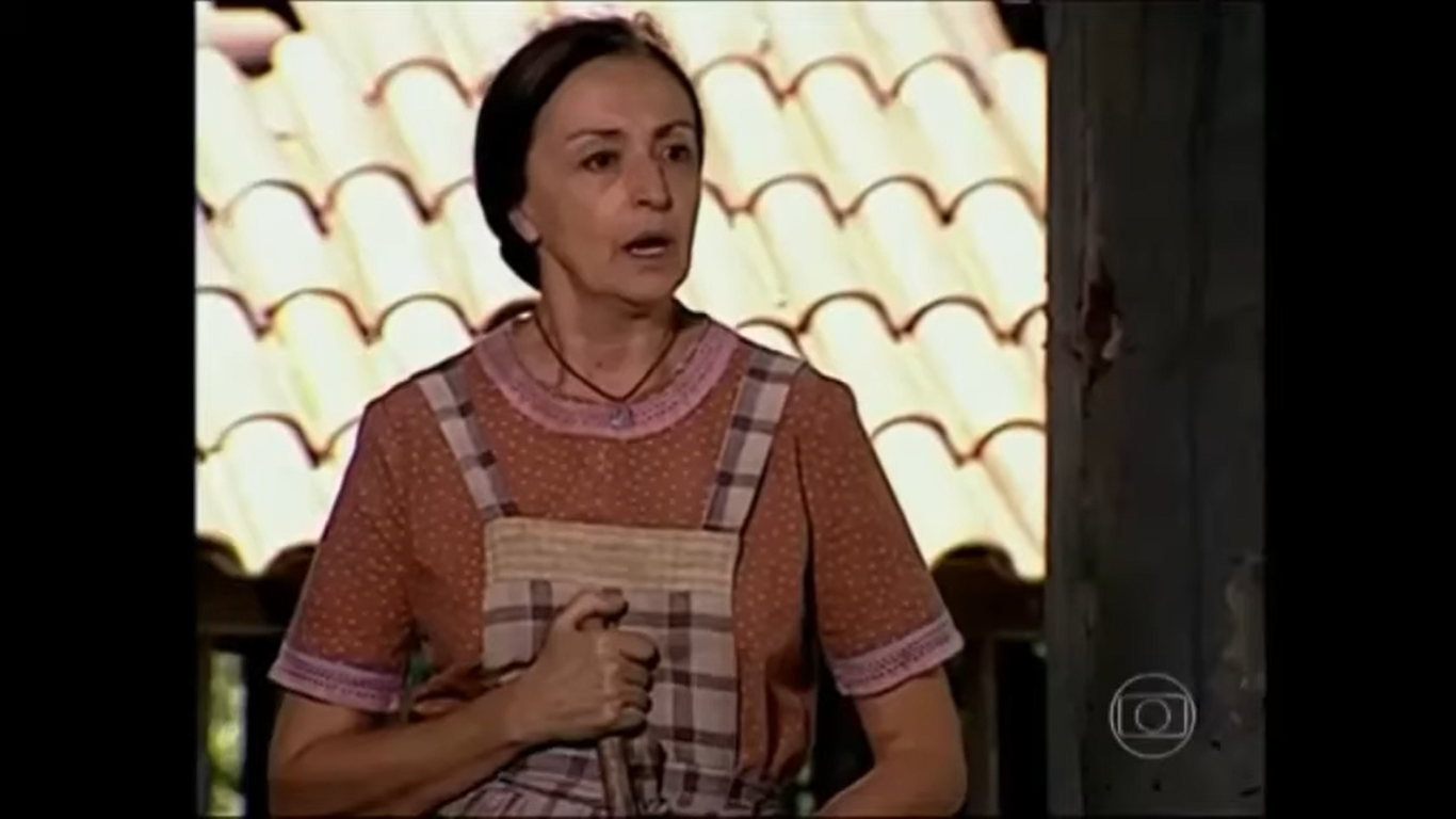 Neca (Ana Lúcia Torre) em cena na novela O Cravo e a Rosa (Créditos: Reprodução/TV Globo)